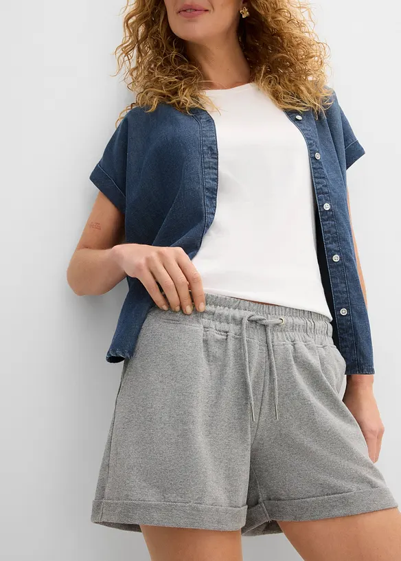 Sweatshorts i bomullsmiks, bonprix