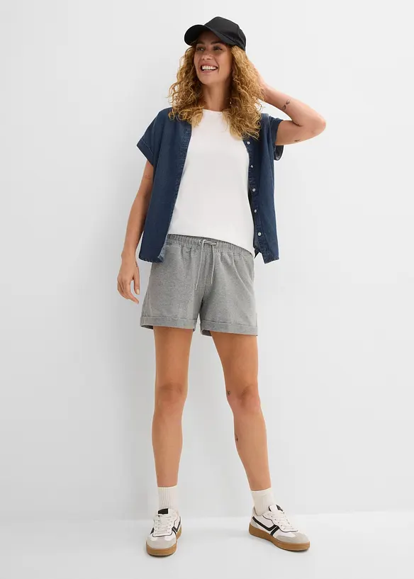Sweatshorts i bomullsmiks, bonprix