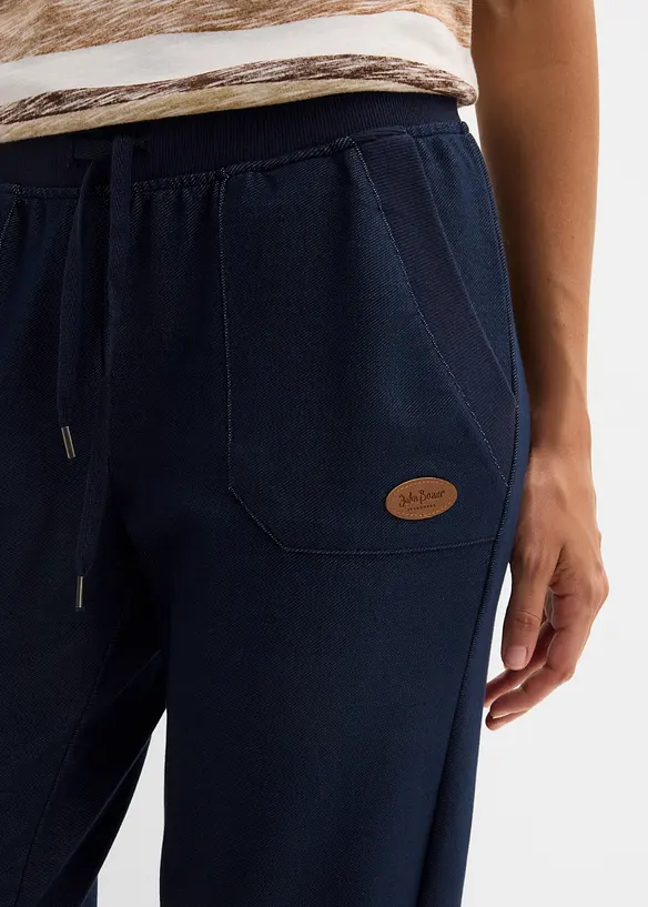 Ankellang sweatbukse i jeans look, bonprix