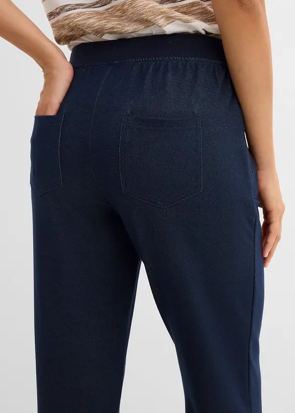Ankellang sweatbukse i jeans look, bonprix