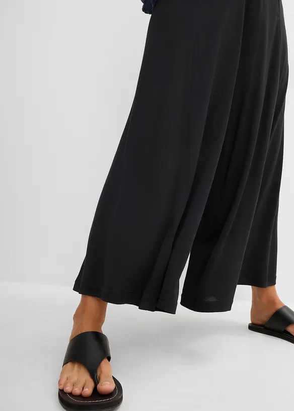 Culottes i jersey med vide ben, bonprix