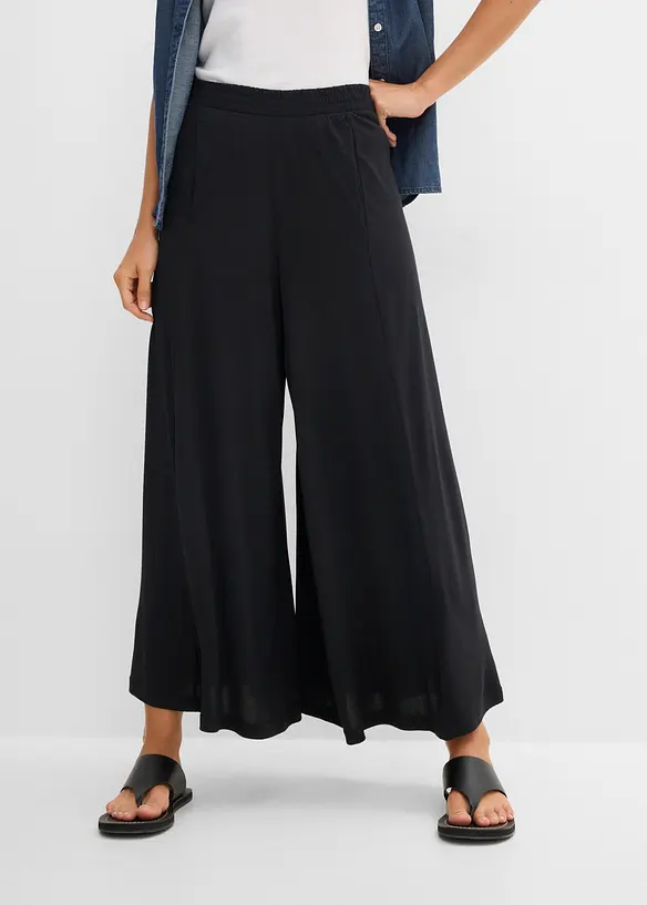 Culottes i jersey med vide ben, bonprix