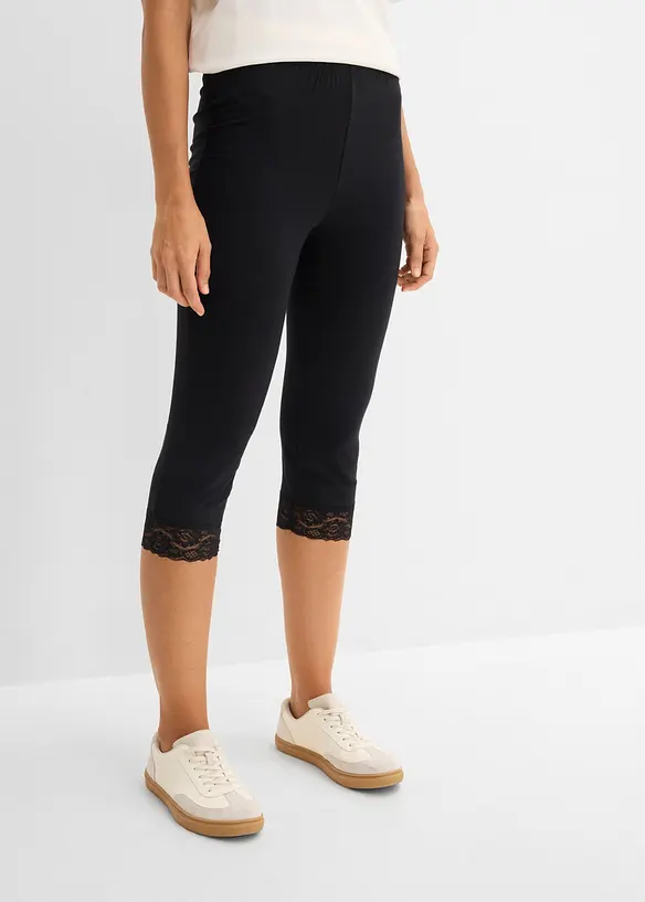 Caprileggings med blondedetalj, bonprix