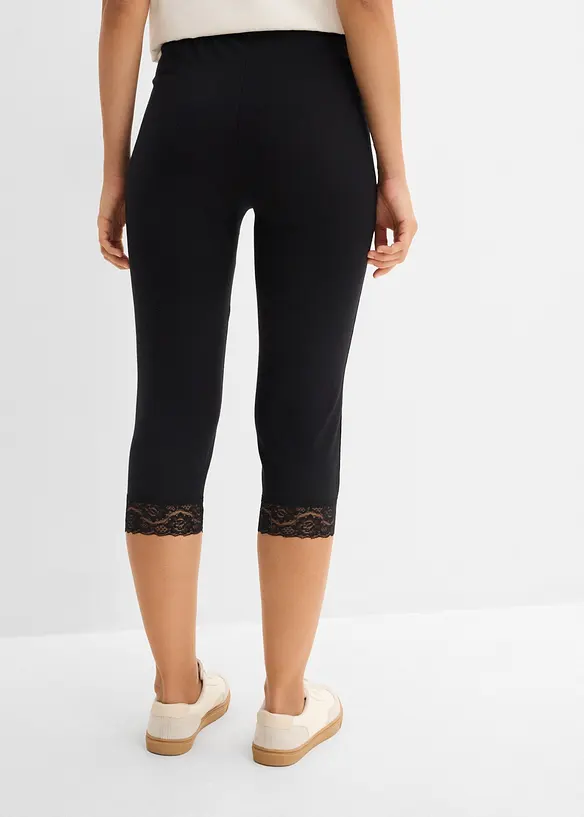 Caprileggings med blondedetalj, bonprix