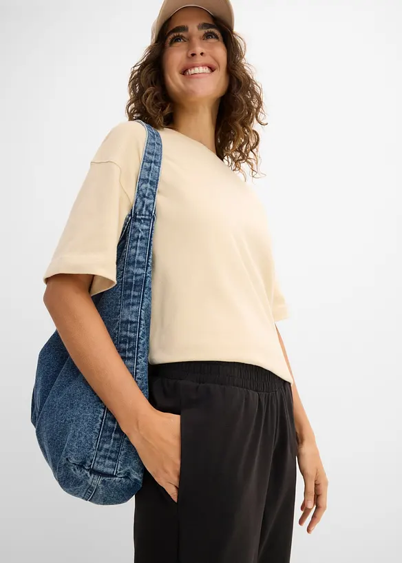 Jerseybukse i bomullsmiks, bonprix