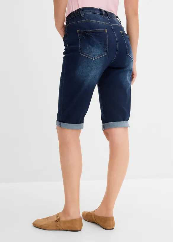 Jeans bermudashorts Mid Waist, komfortlinning, bonprix