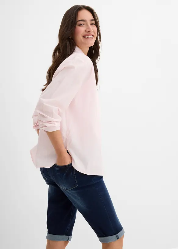 Jeans bermudashorts Mid Waist, komfortlinning, bonprix