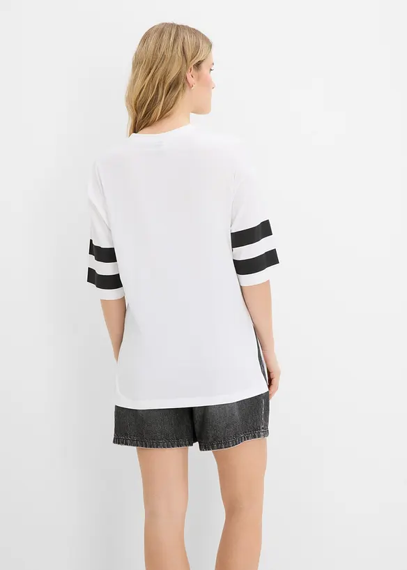 Oversized topp i 100% &oslash;kologisk bomull, bonprix