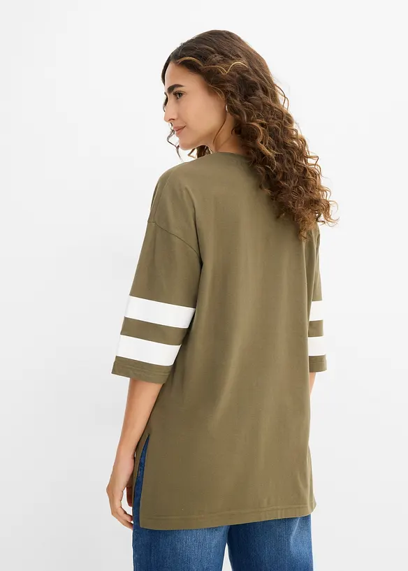 Oversized topp i 100% &oslash;kologisk bomull, bonprix