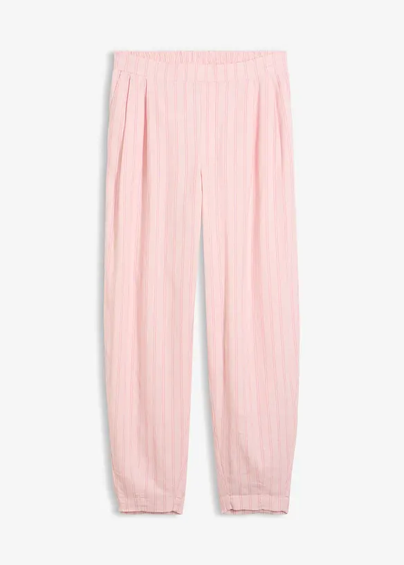 Pull on-bukse i kj&oslash;lende linmiks, bonprix