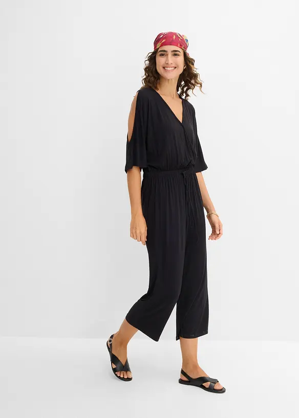Jumpsuit i lett viskosejersey, bonprix