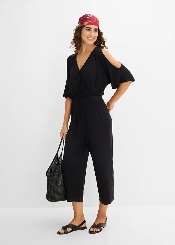 Jumpsuit i lett viskosejersey, bonprix