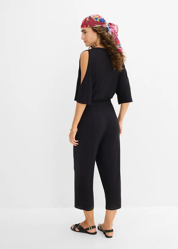 Jumpsuit i lett viskosejersey, bonprix