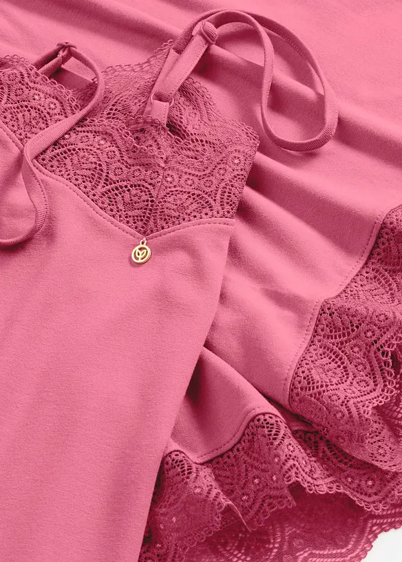 Kort pyjamas i viskose, bonprix