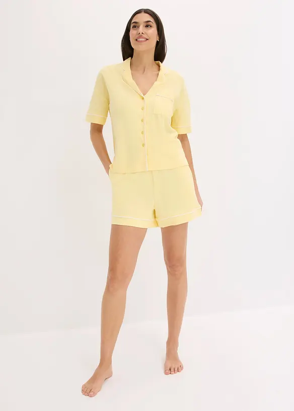 Kort pyjamas i myk viskoseblanding, bonprix