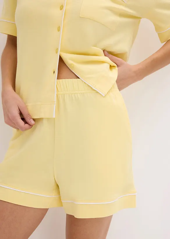 Kort pyjamas i myk viskoseblanding, bonprix
