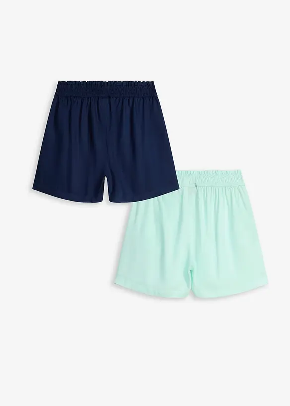 Slip on-shorts av myk viskose (2-pack), bonprix