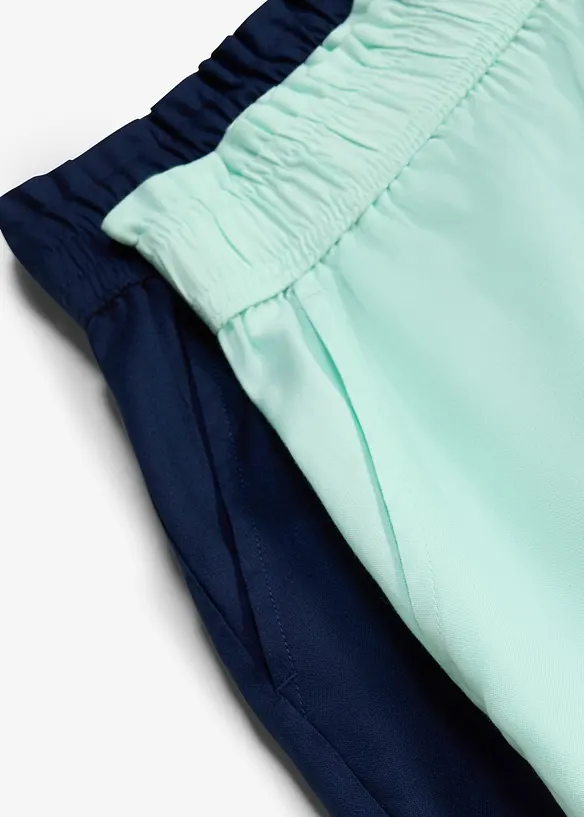 Slip on-shorts av myk viskose (2-pack), bonprix