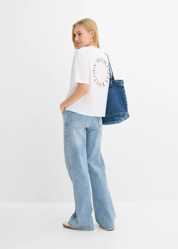 Oversized T-skjorte i 100% &oslash;kologisk bomull, bonprix