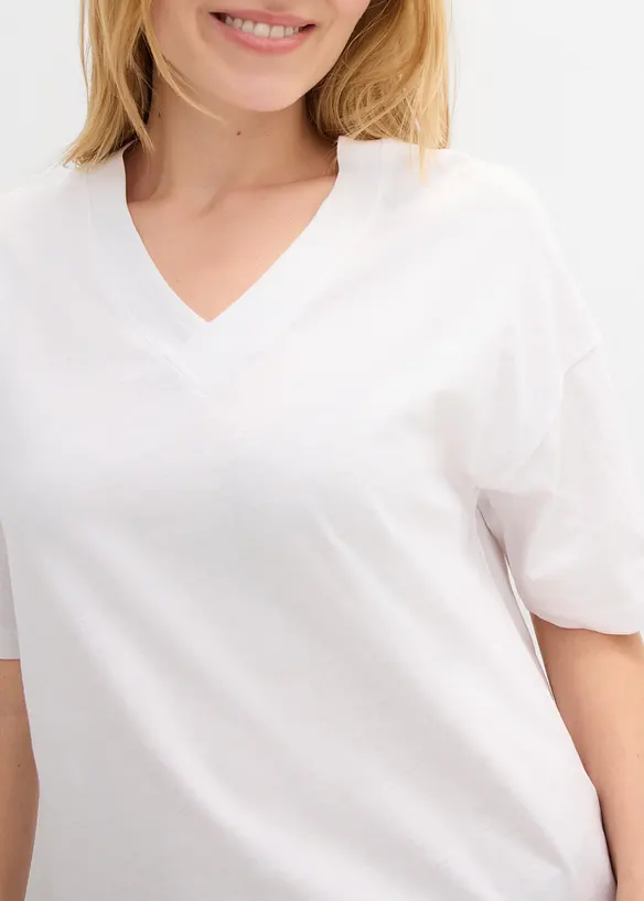 Oversized T-skjorte i 100% &oslash;kologisk bomull, bonprix