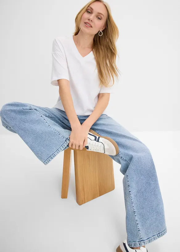 Oversized T-skjorte i 100% &oslash;kologisk bomull, bonprix
