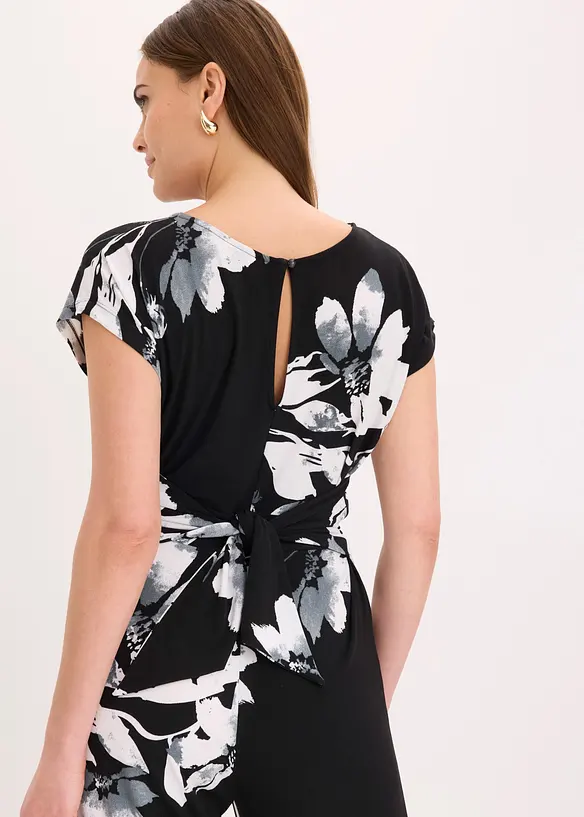 Jumpsuit med palmetrykk, bonprix