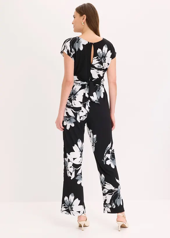 Jumpsuit med palmetrykk, bonprix