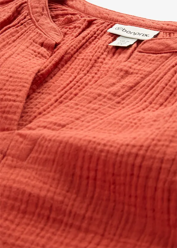 Oversized bluse i musselin, bonprix