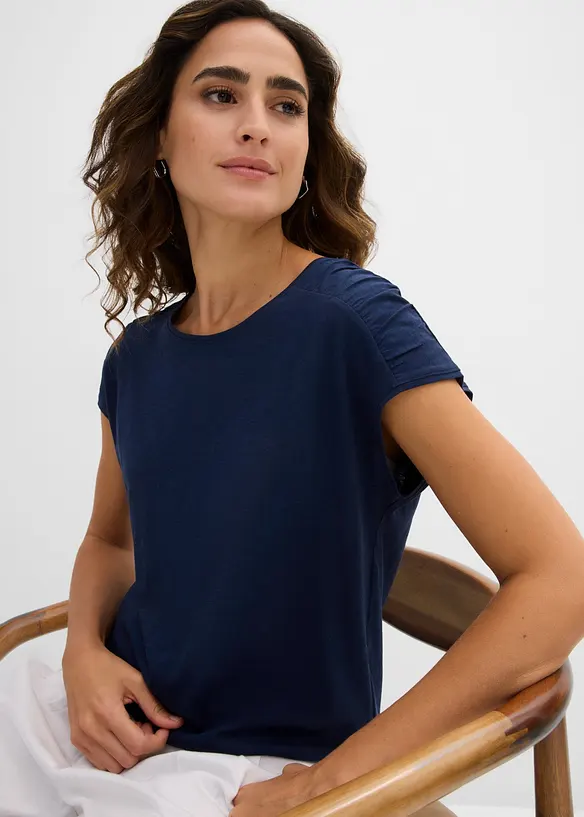 Topp i boxy-modell, kortermet, bonprix