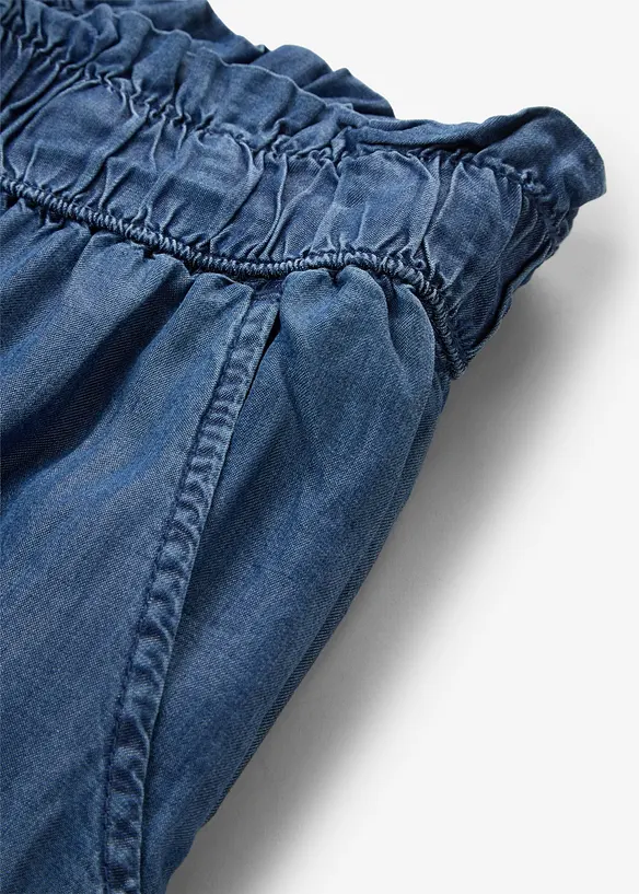 7/8-lang jeans i lett materiale med vide ben og splitt i siden, bonprix