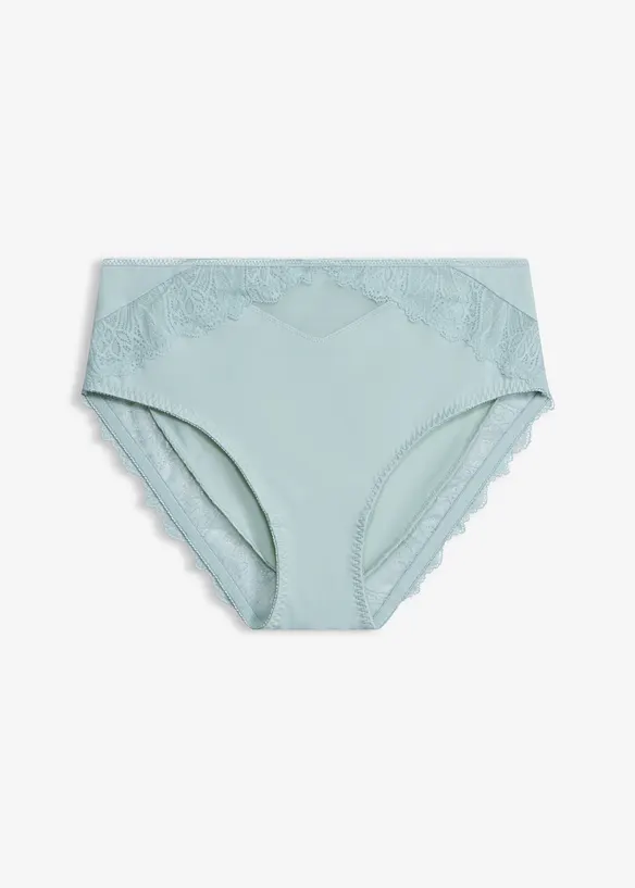 Truse med h&oslash;y midje og nydelige blonder, bonprix