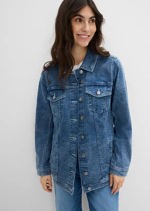 Jeansjakke med stretch, boyfriend-modell, bonprix