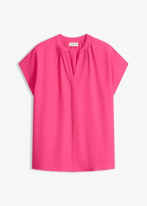 Kortermet bluse med skjult knappestolpe, bonprix