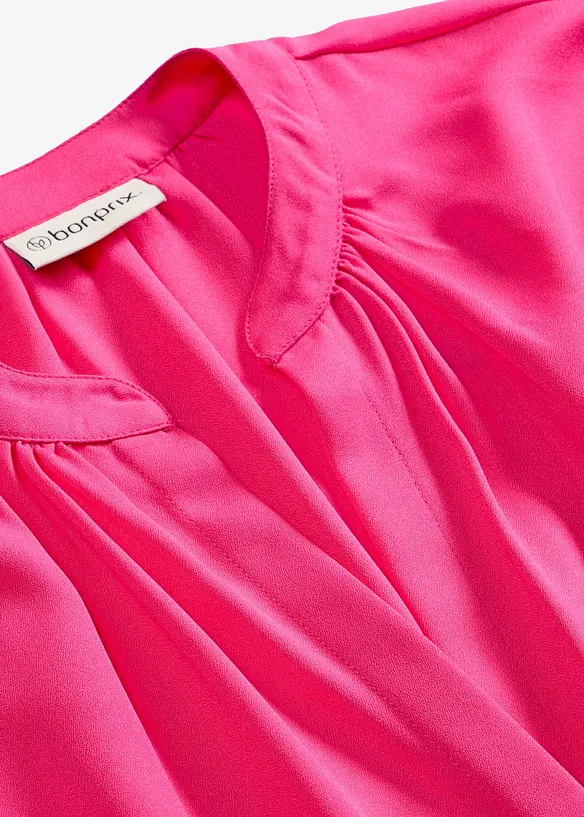 Kortermet bluse med skjult knappestolpe, bonprix