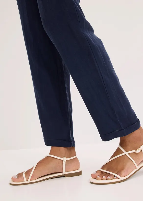 Linbukse med elastisk linning, bonprix