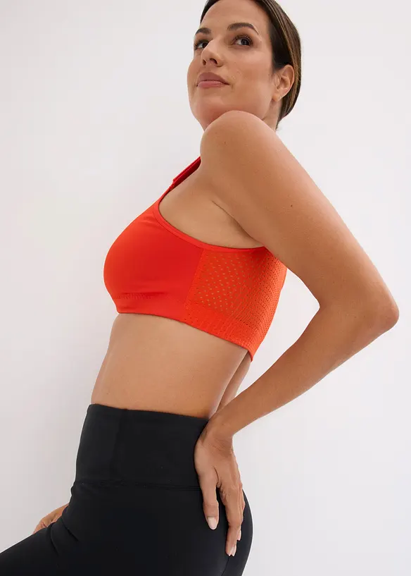 Trenings-BH med lukning foran og medium st&oslash;tte, bonprix