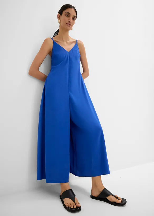 Jumpsuit i viskosemiks med regulerbare stropper, bonprix