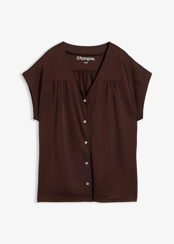 Jerseybluse i viskosepik&eacute;, bonprix