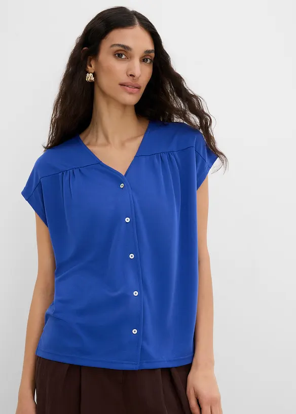 Jerseybluse i viskosepik&eacute;, bonprix