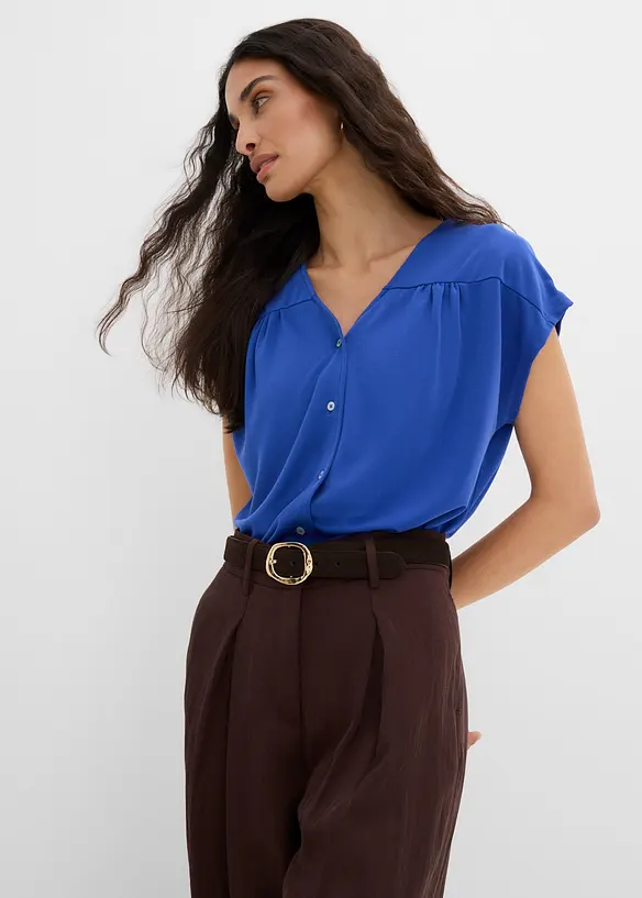 Jerseybluse i viskosepik&eacute;, bonprix