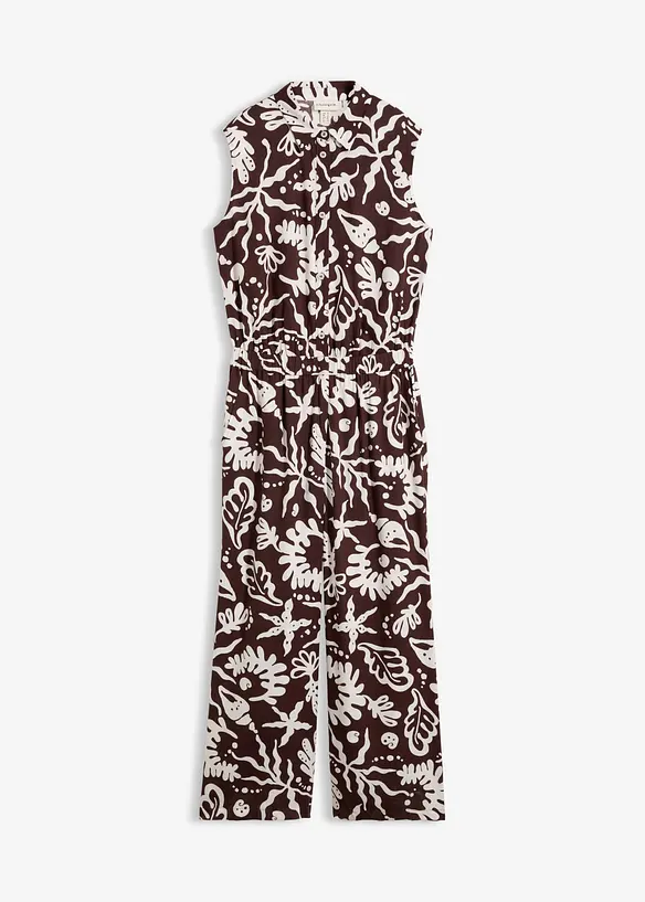 Jumpsuit i viskose med pent fall, bonprix