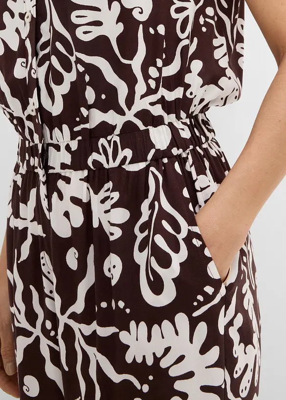 Jumpsuit i viskose med pent fall, bonprix