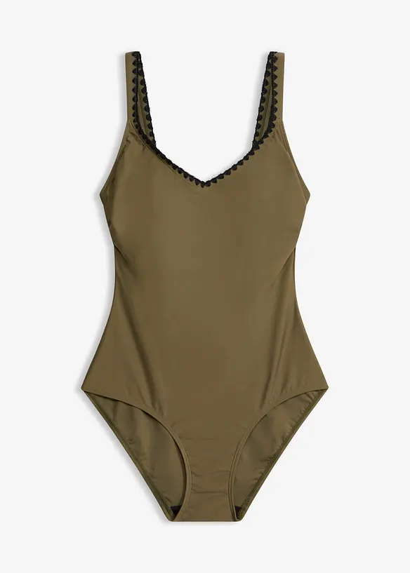 Badedrakt med broderi, bonprix