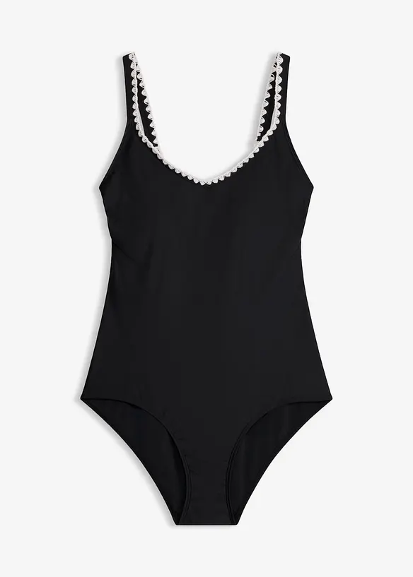 Badedrakt med broderi, bonprix