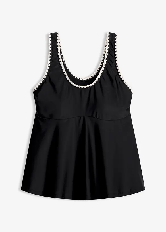 Tankini topp med broderi, bonprix