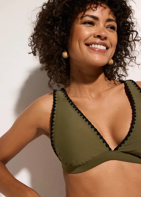 Bikinitopp med broderi, bonprix