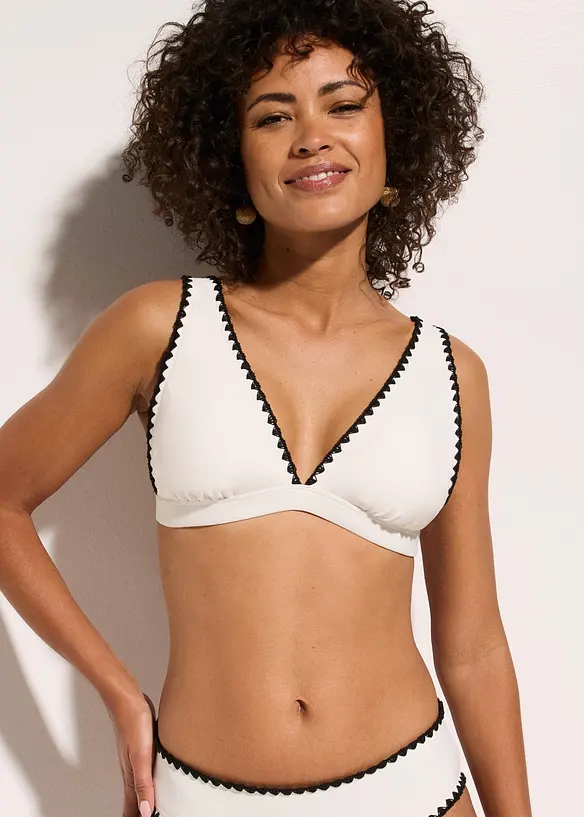 Bikinitopp med broderi, bonprix