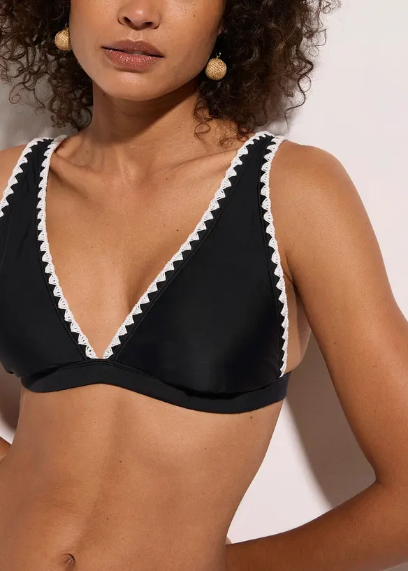 Bikinitopp med broderi, bonprix