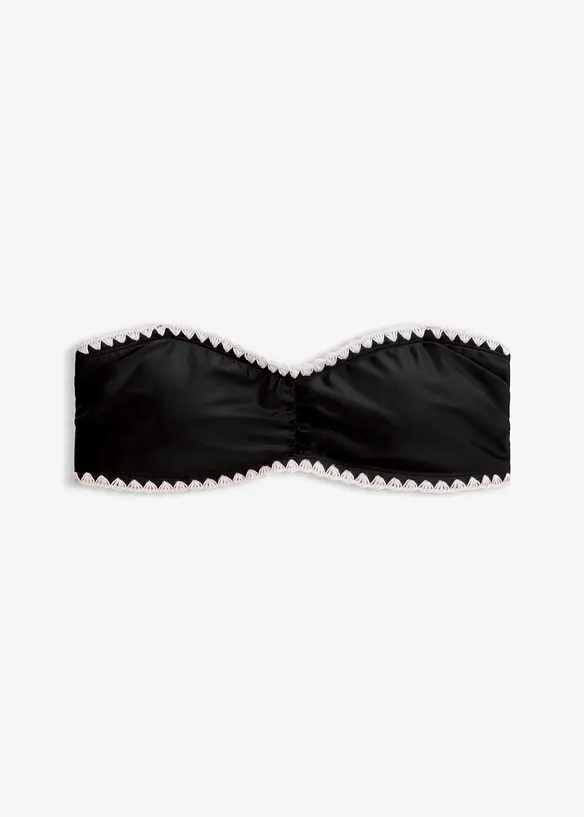 Bandeau-bikinitopp med broderi, bonprix