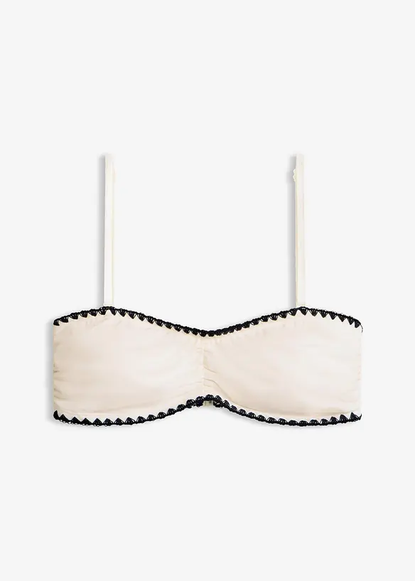 Bandeau-bikinitopp med broderi, bonprix